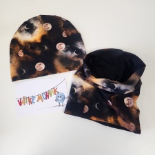  Topeltpuuvillane müts ja sall kosmos